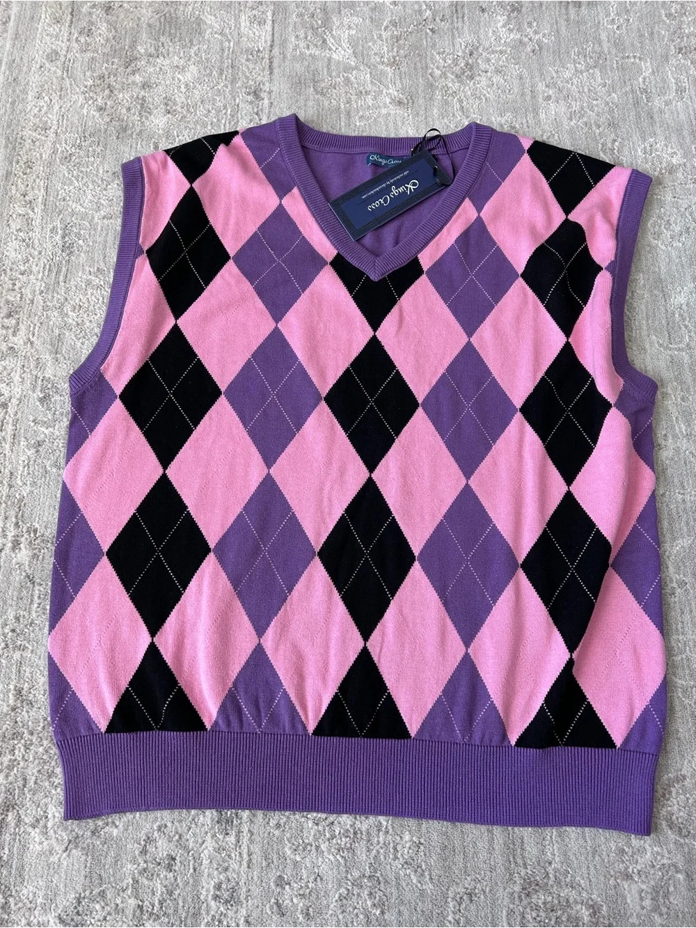 NWT Women’s Golf 10 Pleated Knickers Pants Trousers Match Argyle Vest Set XL